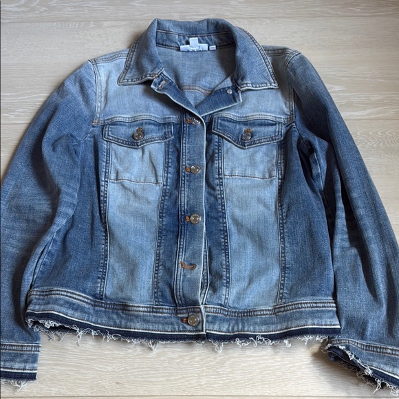 Chico's Blue Denim Jacket Relaxed Fit - Picture 2 of 9